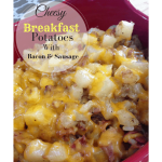 Cheesy Breakfast Potatoes with Bacon and Sausage 
