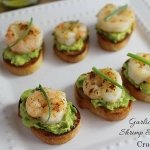 Garlic Butter Shrimp and Avocado Crostini - #CookoutWeek
