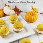 Pumpkin Whoopie Pies with Cream Cheese Frosting!