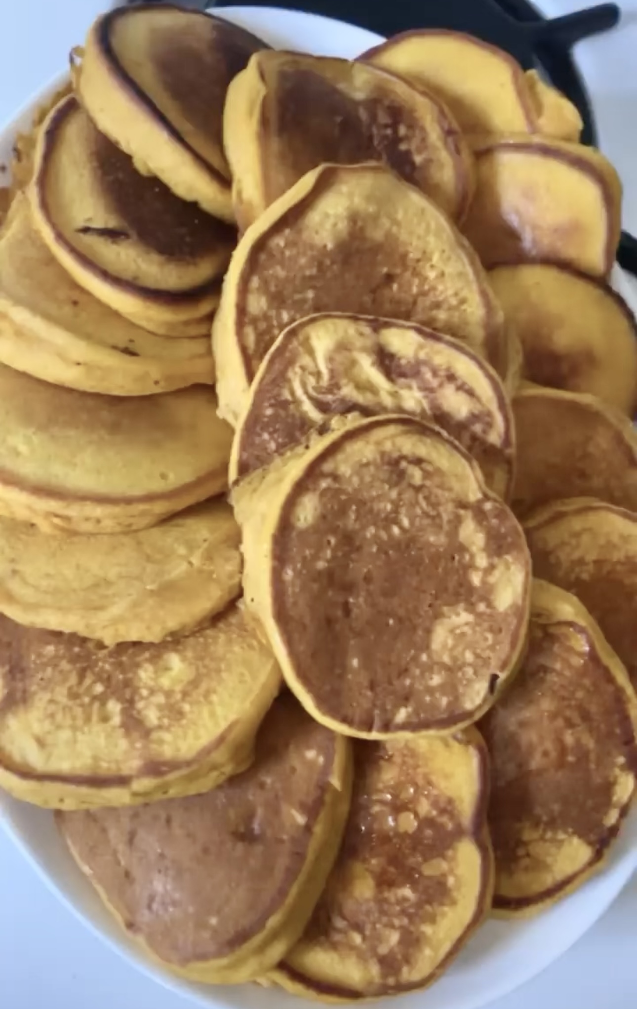 Pumpkin sausage pancakes