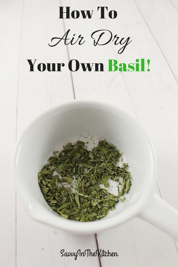 How to air dry basil