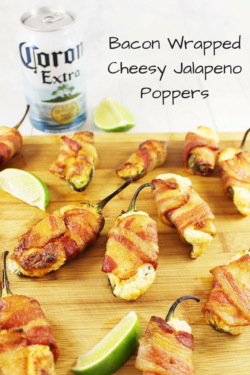 Bacon Wrapped Cheesy Jalapeno Poppers
