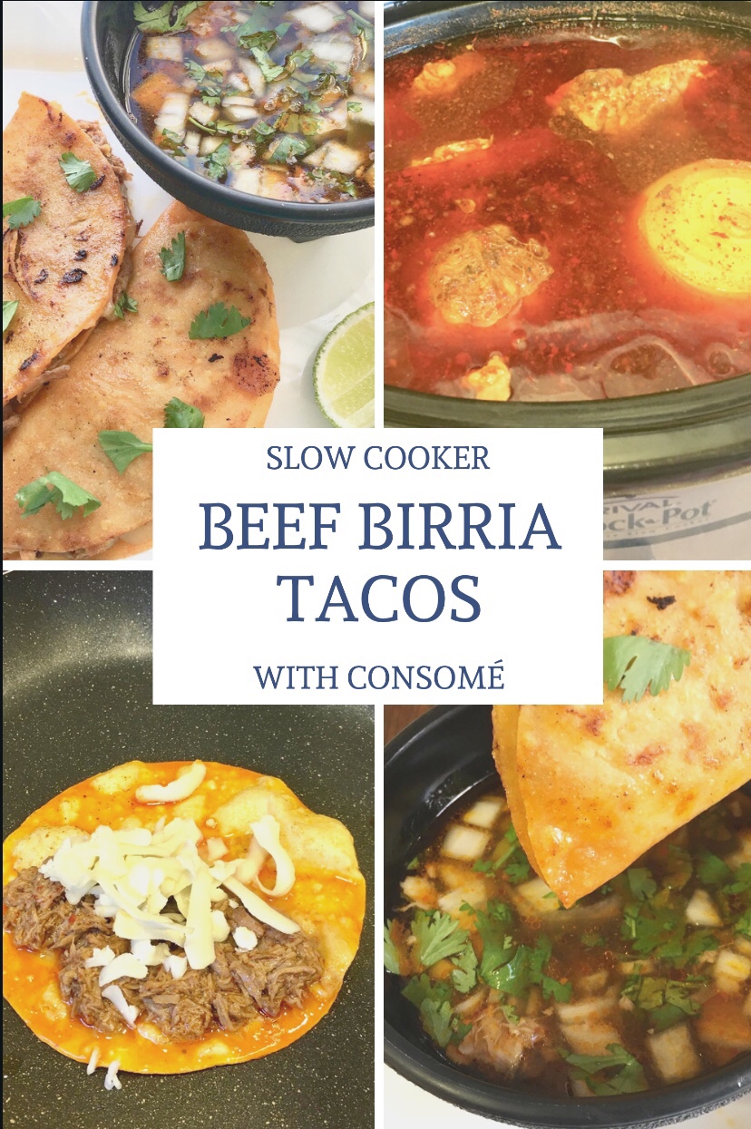 Beef Birria Tacos with Consomé Slow Cooker