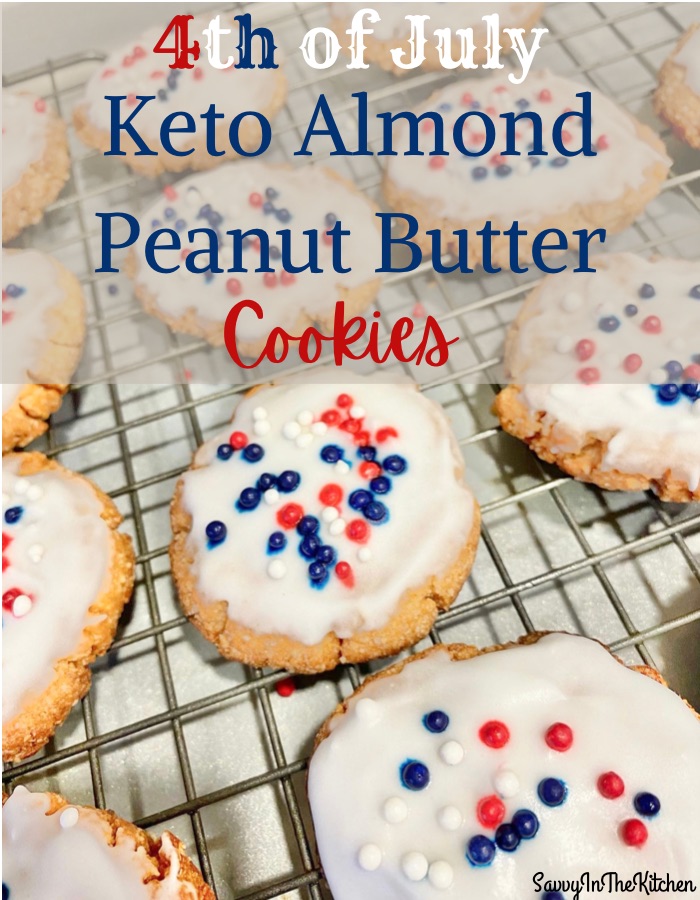 4th of July Keto Almond Peanut Butter Cookies